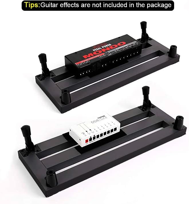 GHOSTFIRE Ghost Fire Guitar Pedal Board Aluminum Alloy 1.5lbs Super light Effect Pedalboard19.7''x7'' with Carry Bag SPL-02 and Power Supply Adapter GA-8 - Image 5